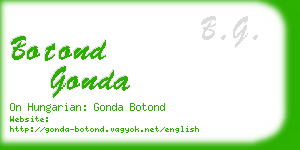 botond gonda business card